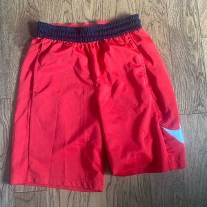 Nike side logo basketball shorts, size small.